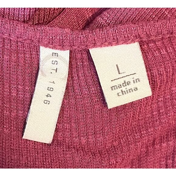 Cato Time For Everything Top Ribbed Lace Tee Long Sleeve Large - Picture 7 of 10